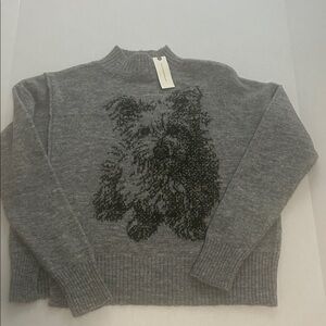 Anthropologie Moth Wool Blend Yorkie Mockneck Sweater Sz XS